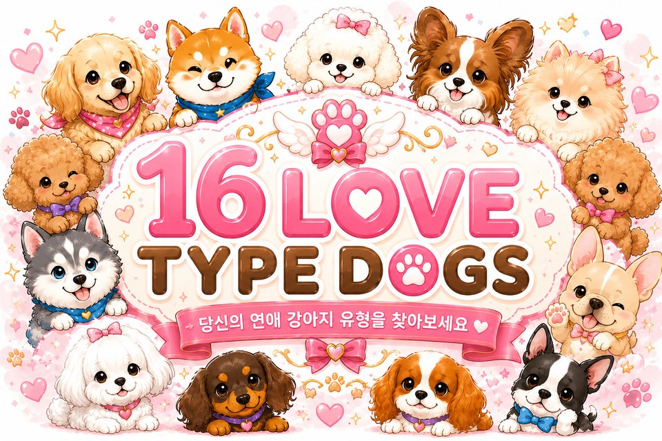 16 연애견 진단｜당신의 연애 강아지 유형을 찾아보세요